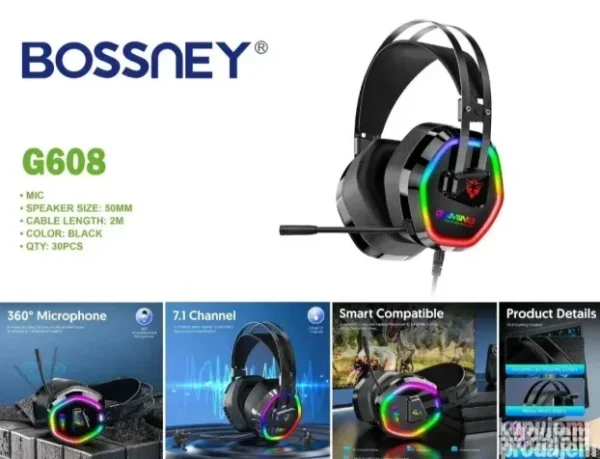 Gejmerske slušalice G608 sa RGB svetlom