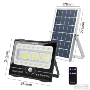 LED reflektor sa solarnim panelom 200W