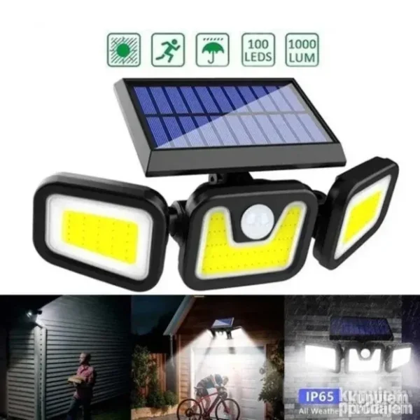 Solarno Zidno Svetlo REFLEKTOR 100 LED
