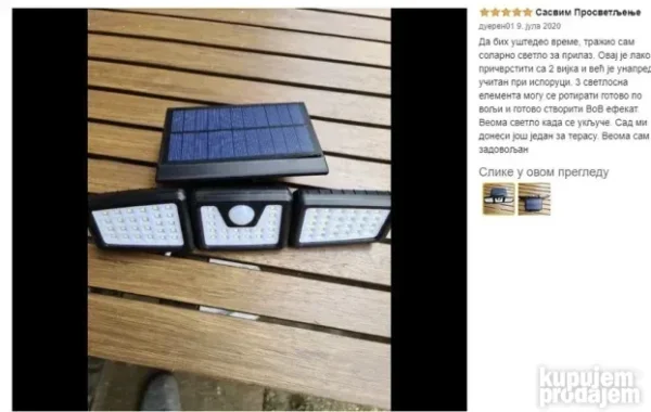 Solarno Zidno Svetlo REFLEKTOR 100 LED