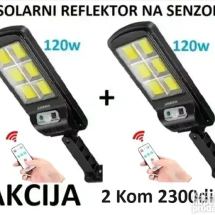 Solarni reflektor 100 LED 2 kom