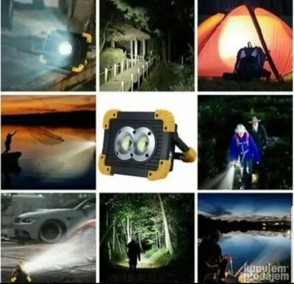 Prenosni punjivi LED reflektor 2x10W