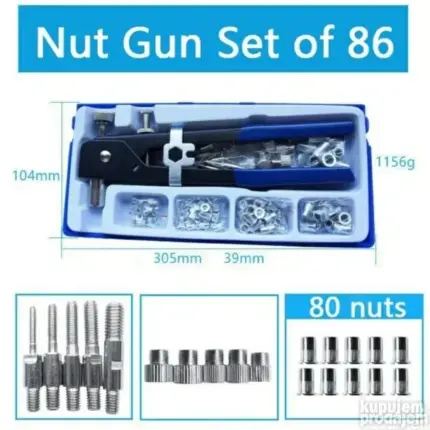 Klesta za pop nitne + set alata