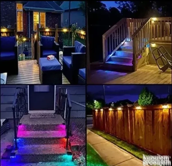 4 x Solarne RGB lampe