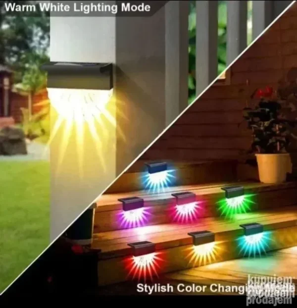 4 x Solarne RGB lampe