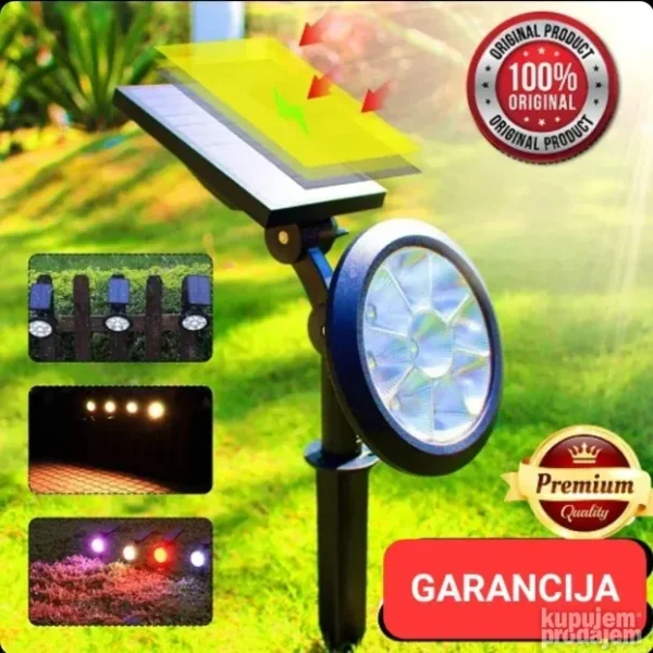 2 x Solarna RGB lampa