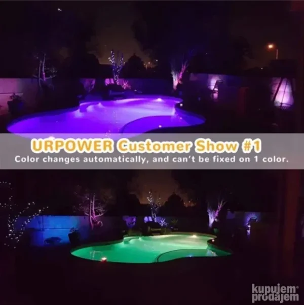 2 x Solarna RGB lampa