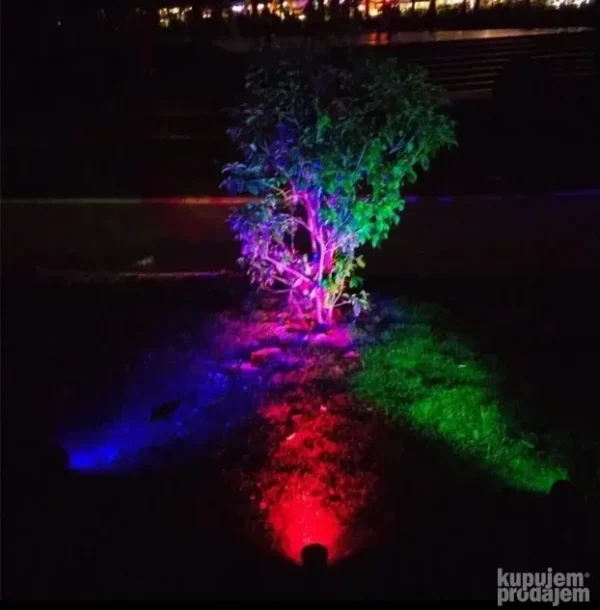 2 x Solarna RGB lampa