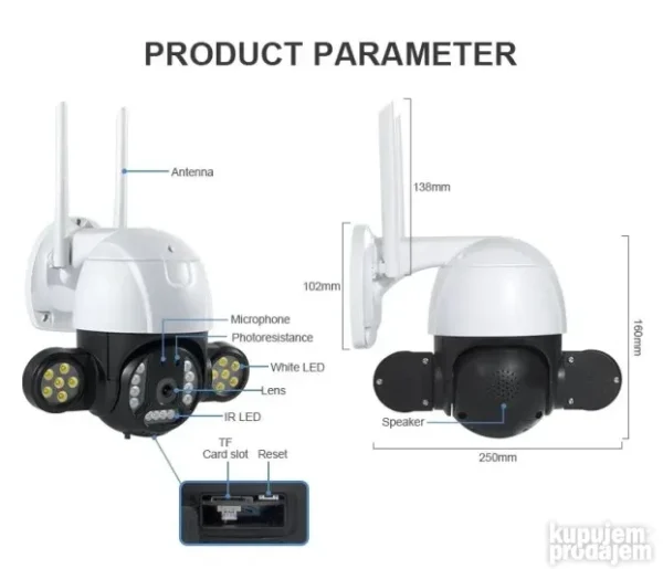 Spoljna PTZ Robot Kamera Full HD