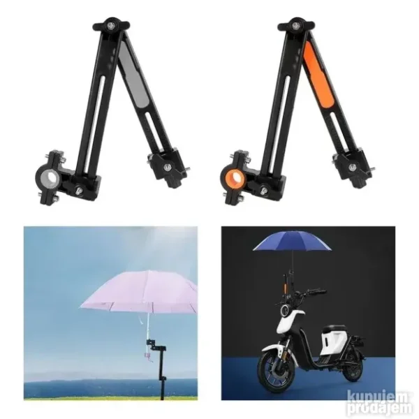 Nosač za kišobran za bicikl, motor i kolica