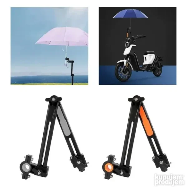 Nosač za kišobran za bicikl, motor i kolica