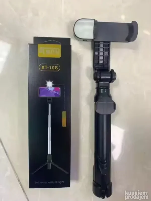 Stativ tripod i selfi štap sa svetlom 3u1