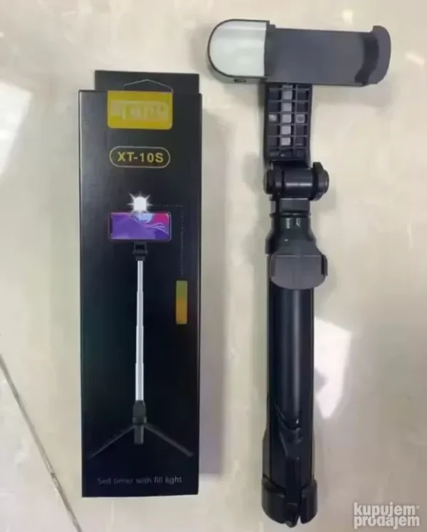 Stativ tripod i selfi štap sa svetlom 3u1