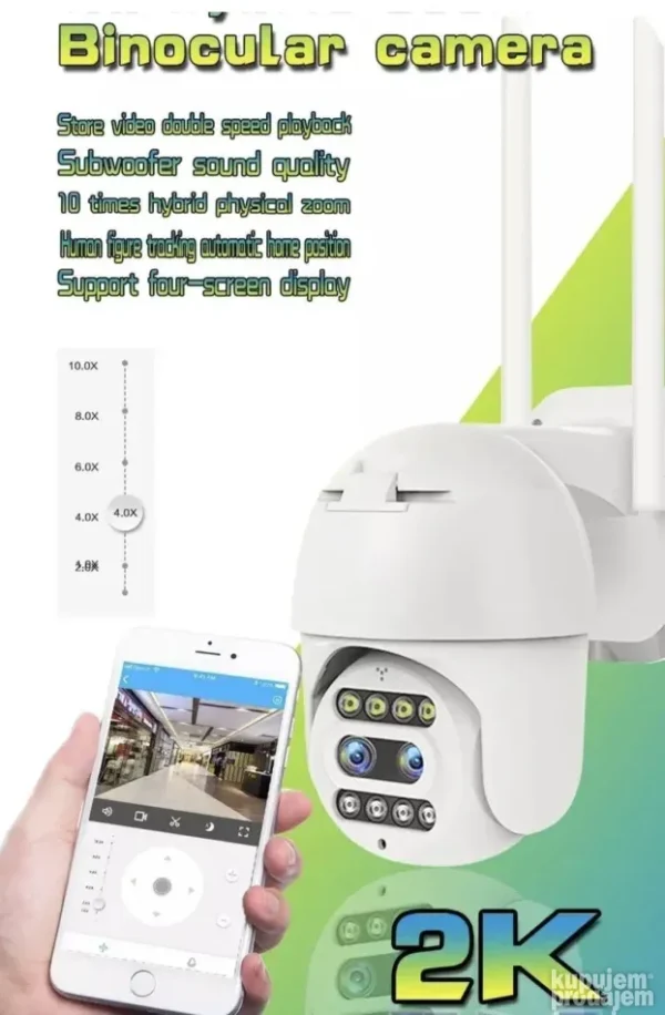 PTZ IP WiFi Kamera 2 Sočiva