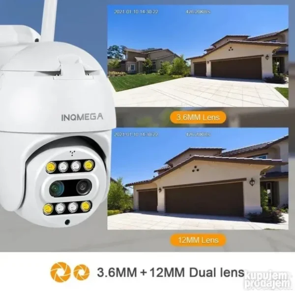 PTZ IP WiFi Kamera 2 Sočiva