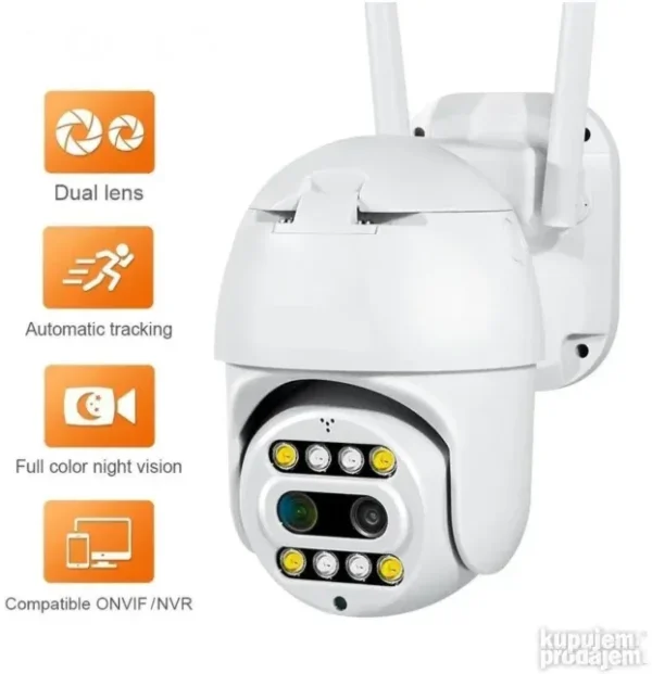 PTZ IP WiFi Kamera 2 Sočiva