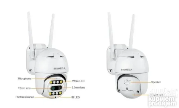 PTZ IP WiFi Kamera 2 Sočiva