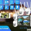4 x WiFi IP PTZ 5MP Video Nadzor Komplet sa Monitorom