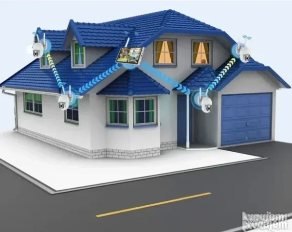 4 x WiFi IP PTZ 5MP Video Nadzor Komplet sa Monitorom