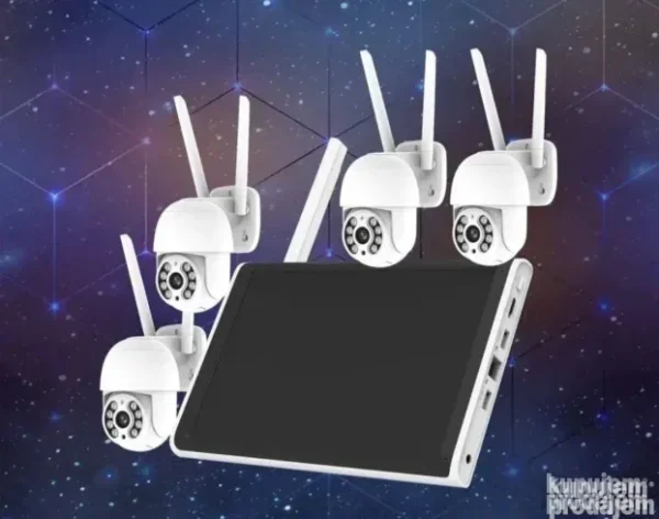 4 x WiFi IP PTZ 5MP Video Nadzor Komplet sa Monitorom
