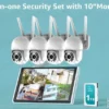 4 x WiFi IP PTZ 5MP Video Nadzor Komplet sa Monitorom