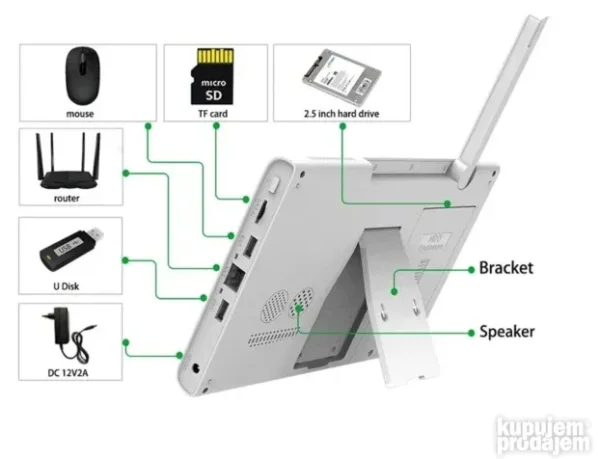 4 x WiFi IP PTZ 5MP Video Nadzor Komplet sa Monitorom