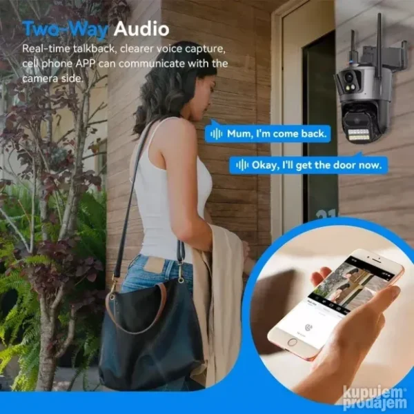 PTZ IP Wi-Fi kamera 3 sočiva 8MP