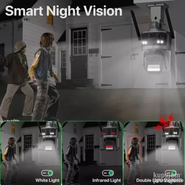 PTZ IP Wi-Fi kamera 3 sočiva 8MP