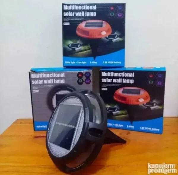 Solarne Lampe Disk RGB 4kom