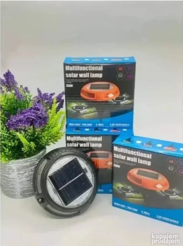 Solarne Lampe Disk RGB 4kom