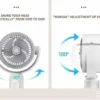 Prenosivi punjivi ventilator 3u1