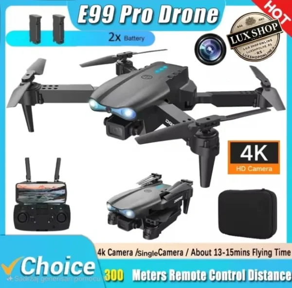 E99 Pro Dron sa HD kamerom 2 baterije i torbicom
