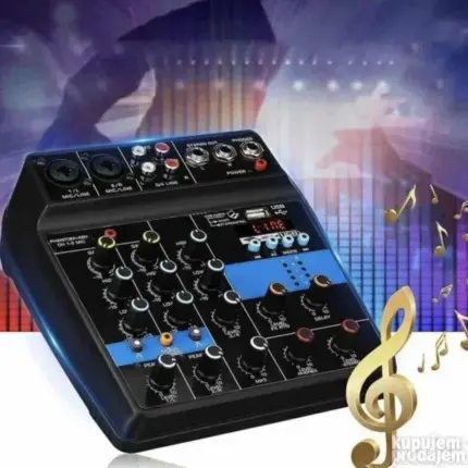 Mikseta 4-kanalna USB Bluetooth sa pojačalom