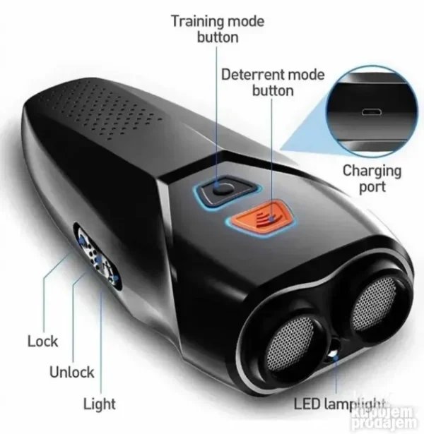 Ultrazvučni rasterivač pasa – profesionalni punjivi