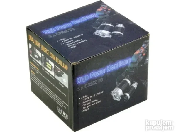 LED lampa za glavu sa tri lampe