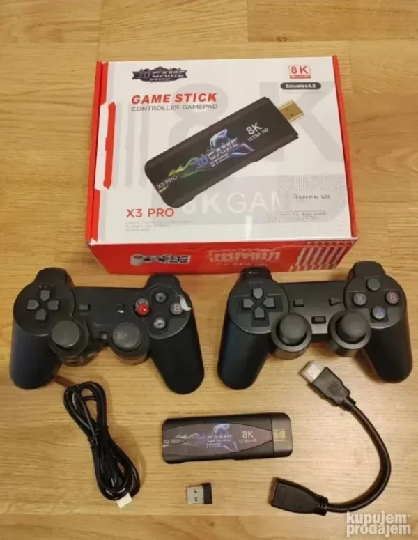 Retro konzola X3 Pro Game Stick 8K