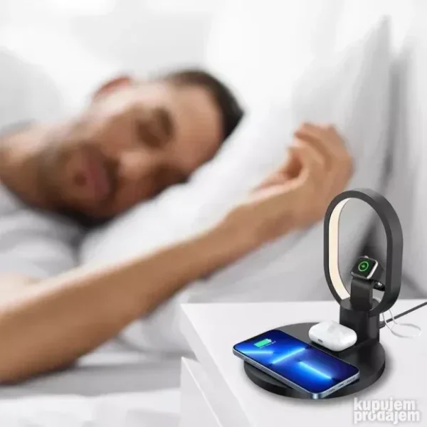 Bežični punjač 4u1 i noćna lampa