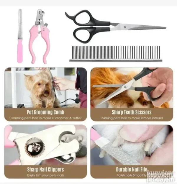 Mašinica za šišanje pasa 9u1 + pedikir set