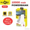 KLGO KP-65 10000mAh Power Bank sa 4 punjača