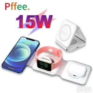 Pffee 3u1 15V bežični punjač za iPhone i sat