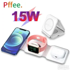 Pffee 3u1 15V bežični punjač za iPhone i sat