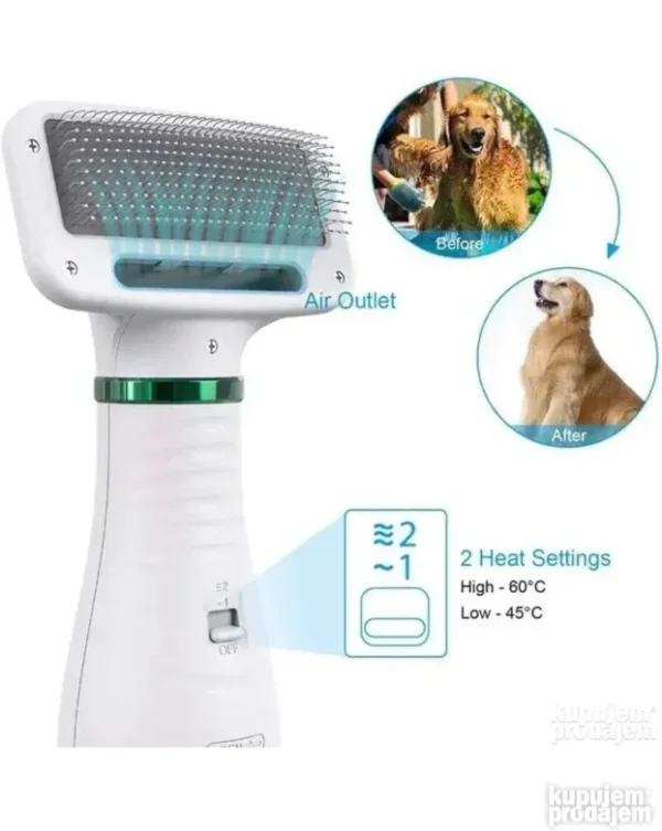 2u1 Četka i Fen za ljubimce