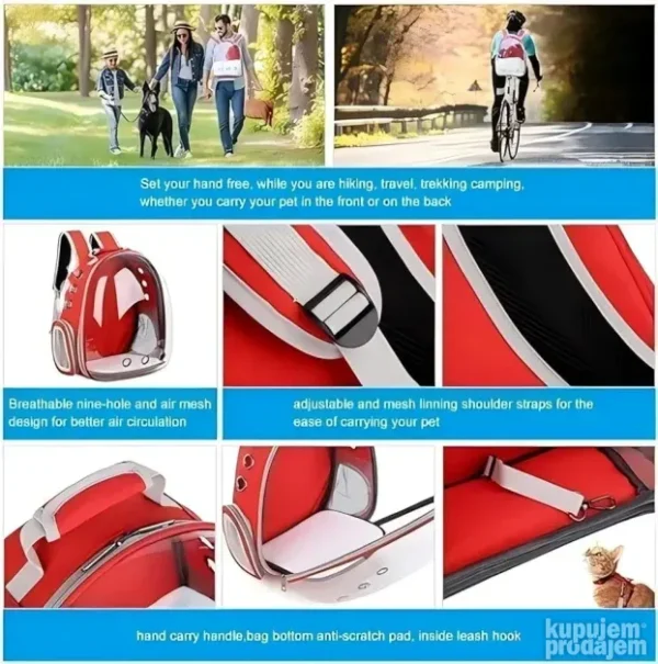 Transporter ranac za mačke i male pse