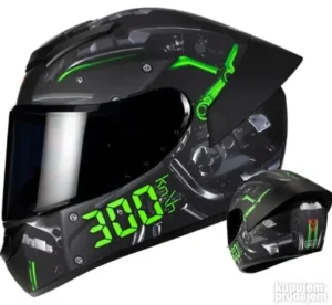 Kaciga za Motor sa Integrisanim Naočarima i Atestom