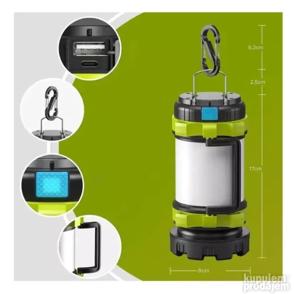 Baterijska lampa sa Powerbank funkcijom