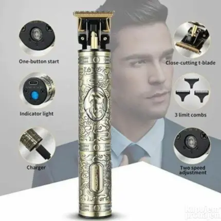Rozia Pro HQ273 trimer sa nastavkom 1–3 mm i USB kablom, namenjen za precizno šišanje i brijanje.