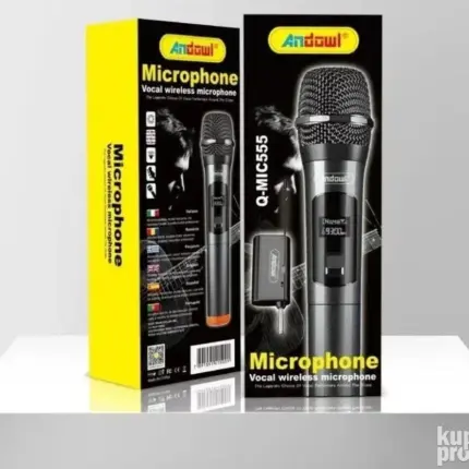 Bežični mikrofon Andowl Q-MIC555 sa displejem i kompletnom opremom – Lux Shop