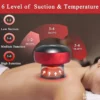 Smart vakum masažer sa LCD ekranom, prikazan sa zakrivljenim drškom i okruglom masažnom čašom, spreman za cupping i Gua Sha tretmane.