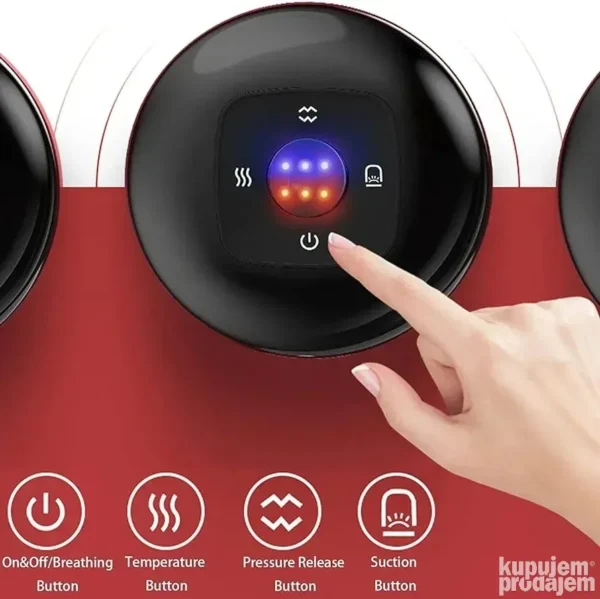 Vakum masažer za telo Ventuze | Smart masaža sa grejanjem