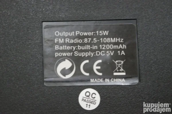 TWS Bluetooth zvučnik 6.5" CMiK MK-6120 – karaoke, USB, AUX